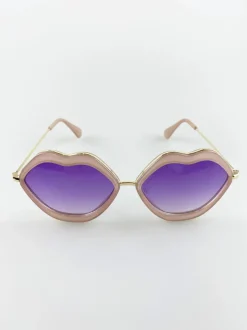 Sunglasses*SVNX Ombre Lense Lips Sunglasses Purple