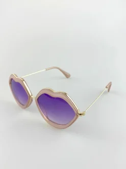 Sunglasses*SVNX Ombre Lense Lips Sunglasses Purple