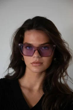 Sunglasses*SVNX Oversized Cateye Sunglasses Purple