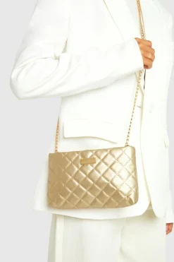 Cross-Body Bags|Handbags*boohoo Quilted Basic Cross Body Bag gold