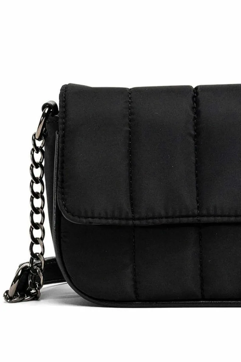Cross-Body Bags|Handbags*My Accessories London Quilted Nylon Padded Crossbody Black