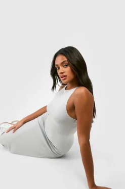 Bodycon Dresses*boohoo Racer Neck Modal Maxi Dress grey