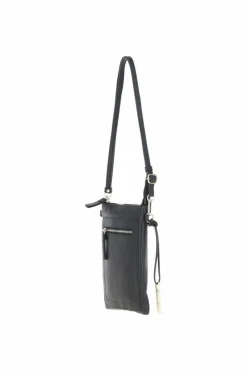 Cross-Body Bags*Ashwood Leather Real Leather Crossbody Smart Phone Bag Black