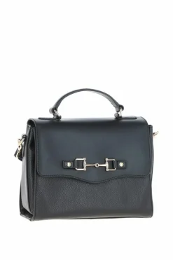 Shoulder Bags*Ashwood Leather Real Leather Flap Over Handbag Black