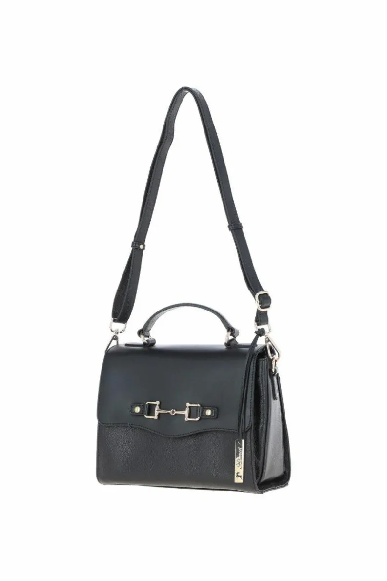 Shoulder Bags*Ashwood Leather Real Leather Flap Over Handbag Black