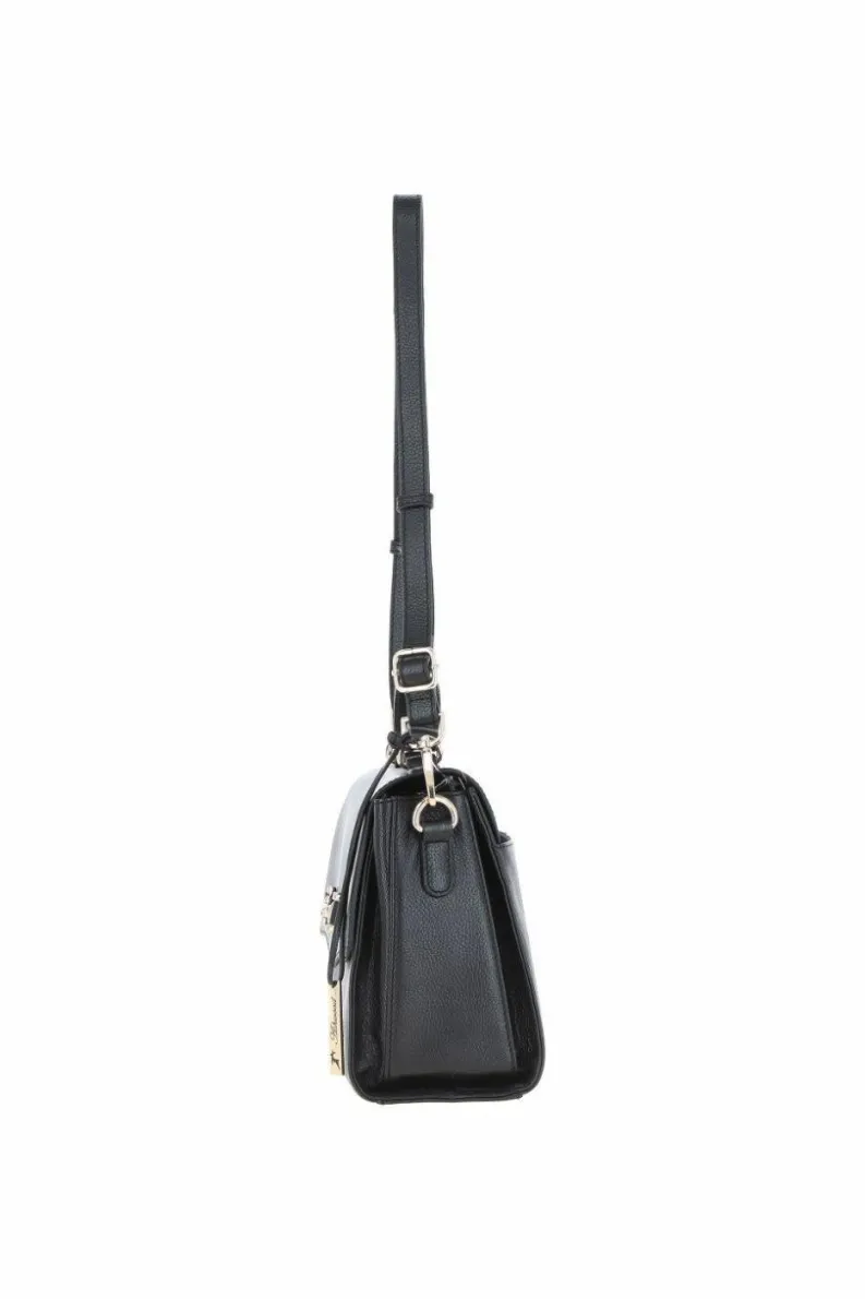 Shoulder Bags*Ashwood Leather Real Leather Flap Over Handbag Black
