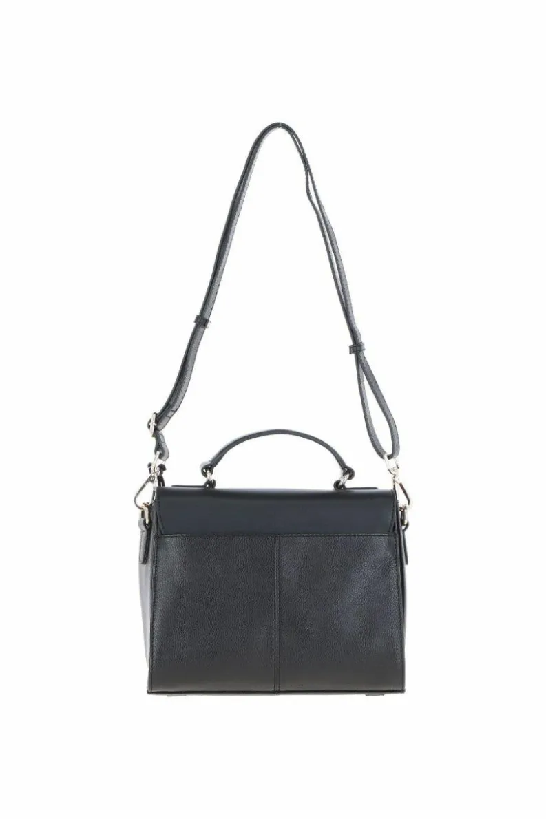 Shoulder Bags*Ashwood Leather Real Leather Flap Over Handbag Black