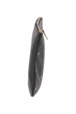 Clutch Bags*Ashwood Leather Real Leather Large Studded Clutch Bag Black