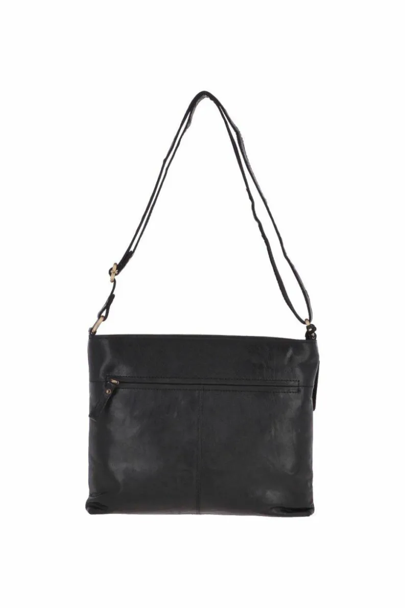 Shoulder Bags*Ashwood Leather Real Leather Vintage Medium Shoulder Bag Black