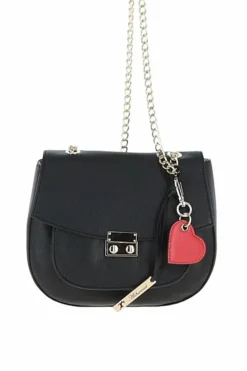 Cross-Body Bags*Ashwood Leather Real Leather with Chain Strap Small Cross Body Bag Black