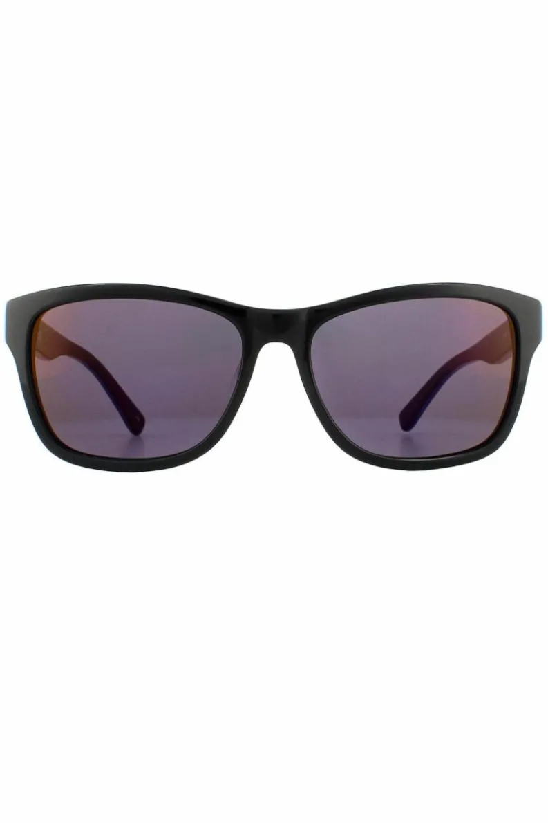 Sunglasses*Lacoste Rectangle Blue Purple Sunglasses Black