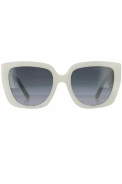 Sunglasses*Marc Jacobs Rectangle Ivory Dark Grey Gradient MARC 687/S White