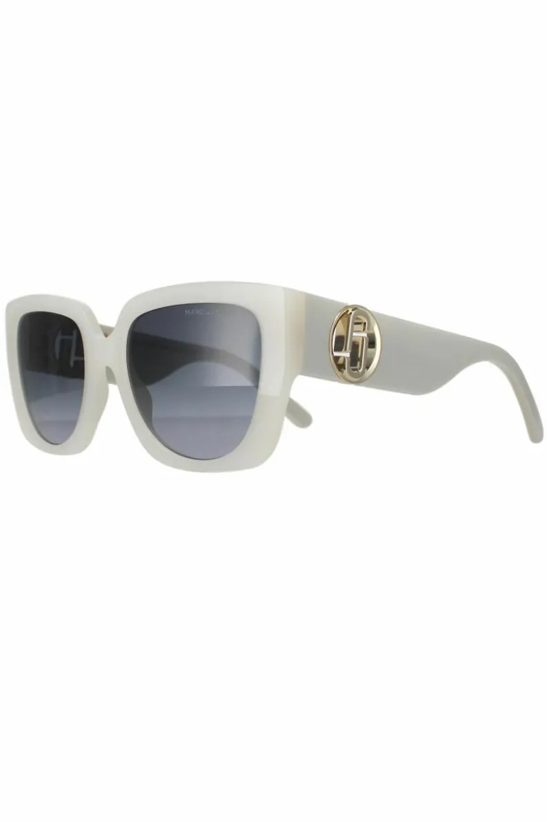 Sunglasses*Marc Jacobs Rectangle Ivory Dark Grey Gradient MARC 687/S White