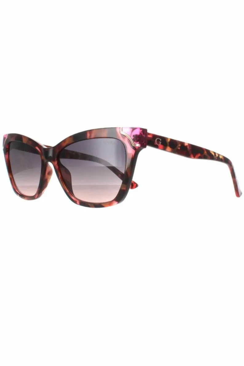Sunglasses*Guess Rectangle Havana Smoke Gradient GU7840 Pink