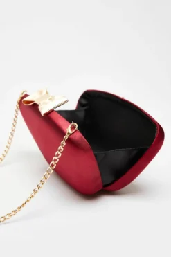 Handbags|Clutch Bags*Quiz Satin Bow Box Bag Red