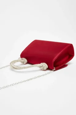 Handbags*Quiz Satin Top Handle Bag Red