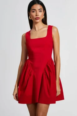 Skater Dresses*Quiz Scoop Back Skater Dress Red