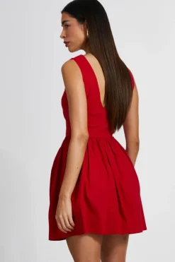 Skater Dresses*Quiz Scoop Back Skater Dress Red