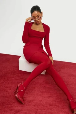 Tights & Socks|Tights & Socks*boohoo Sheer Tights red