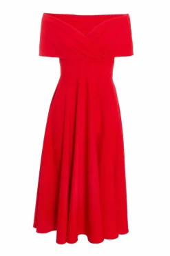 Midi Dresses*Quiz Skater Midi Dress Red