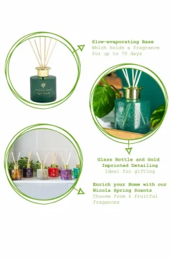 Candles & Diffusers|Candles*Nicola Spring Reed Diffuser 200ml Sage & Seasalt Green