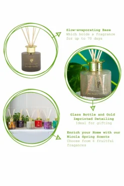 Candles & Diffusers|Candles*Nicola Spring Reed Diffusers 200ml Green Pomelo & Passion Fruit Pack of 3 Grey