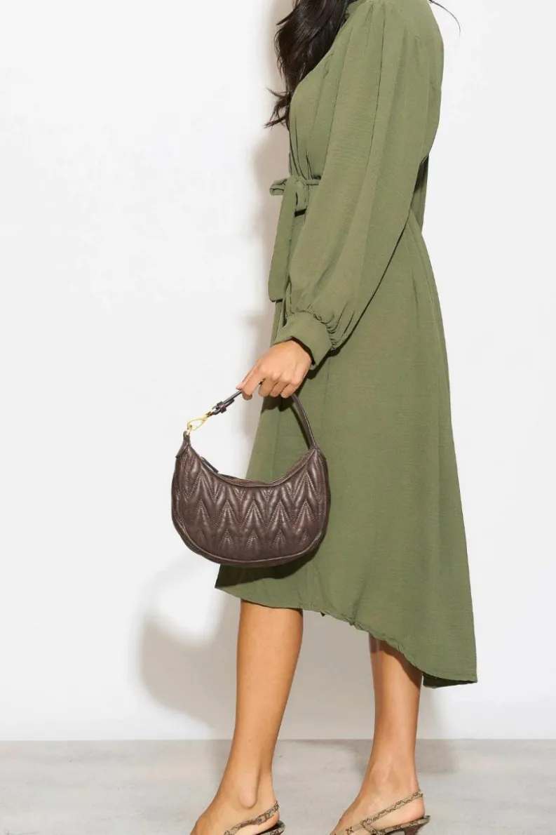 Shirt Dresses|Midi Dresses*HOXTON GAL Relaxed Fit Shirt Midi Dress Khaki