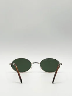 Sunglasses*SVNX Retro Round Sunglasses in Gold Metallic Gold