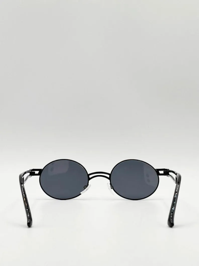 Sunglasses*SVNX Retro Round Sunglasses in Black