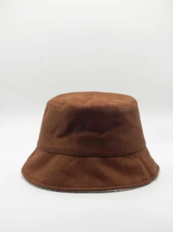 Hats & Gloves|Hats & Gloves*SVNX Reversible Bucket Hat In Suede & Borg Brown