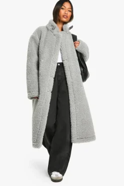 Up To 80% Off Winter Warmers|Aviator Jackets*boohoo Reversible Longline Aviator light grey