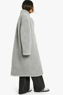 Up To 80% Off Winter Warmers|Aviator Jackets*boohoo Reversible Longline Aviator light grey