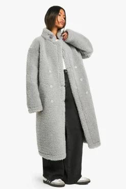 Up To 80% Off Winter Warmers|Aviator Jackets*boohoo Reversible Longline Aviator light grey