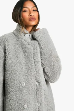 Up To 80% Off Winter Warmers|Aviator Jackets*boohoo Reversible Longline Aviator light grey