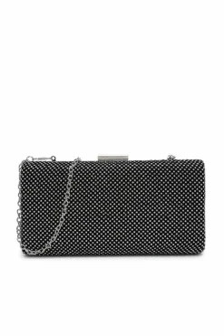 Clutch Bags*Kitise Rhinestone Embellished Hardcase Evening Clutch Bag Black