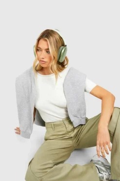 Knitted Tops|Up To 80% Off Winter Warmers*boohoo Rib Knit Crew Neck Short Sleeve Knitted Top cream