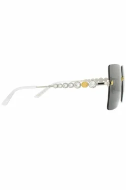 Sunglasses*Gucci Rimless Grey Sunglasses Silver