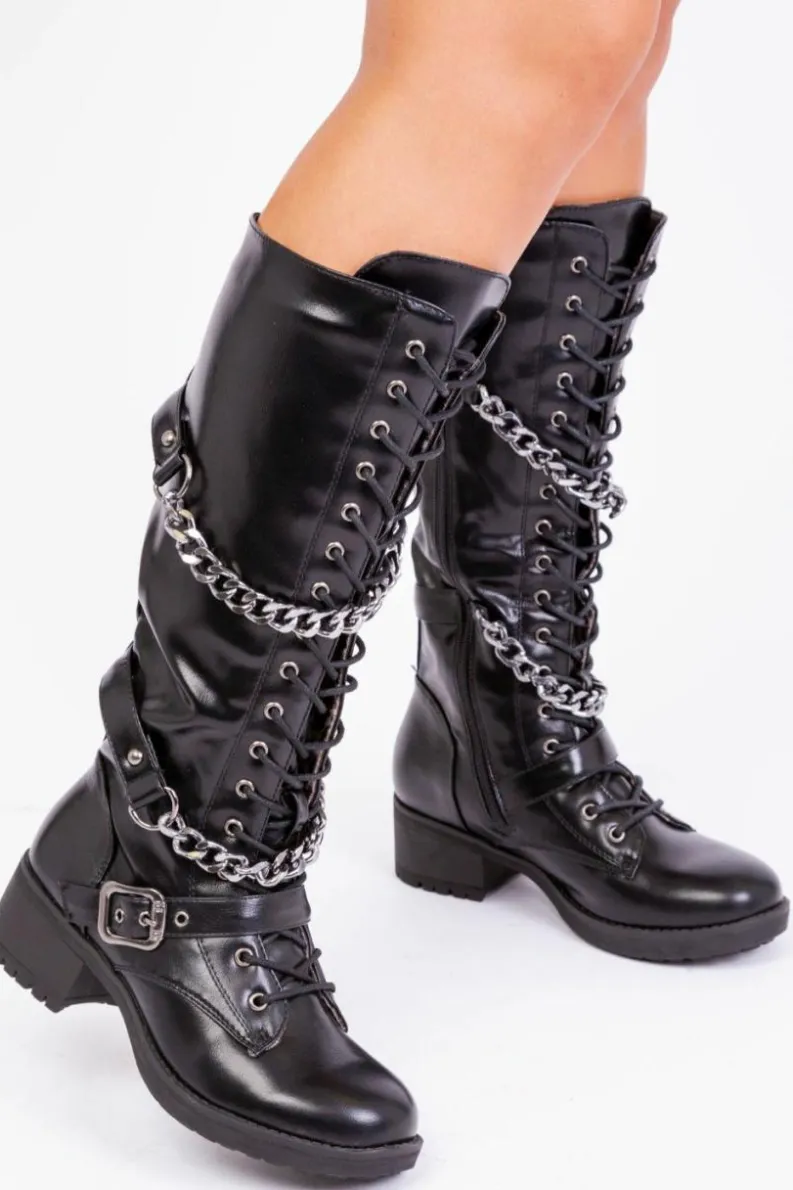 All Boots|Boots*Where's That From Rocky' Calf Lace Up Boots Black