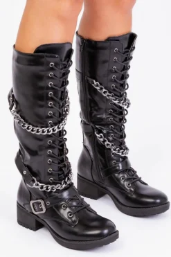All Boots|Boots*Where's That From Rocky' Calf Lace Up Boots Black