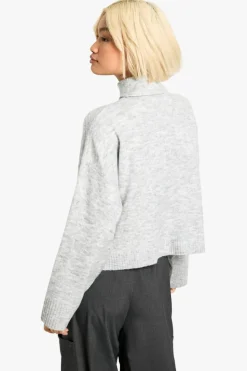Jumpers|Knitwear*boohoo Roll Neck Boxy Jumper grey marl