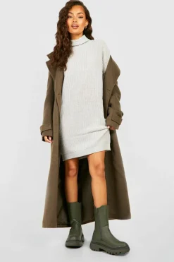 Jumper Dresses|Jumper Dresses*boohoo Roll Neck Fisherman Jumper Dress
