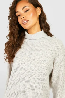 Jumper Dresses|Jumper Dresses*boohoo Roll Neck Fisherman Jumper Dress