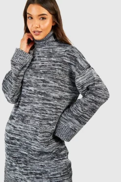 Jumper Dresses|Jumper Dresses*boohoo Roll Neck Knitted Mini Dress mono