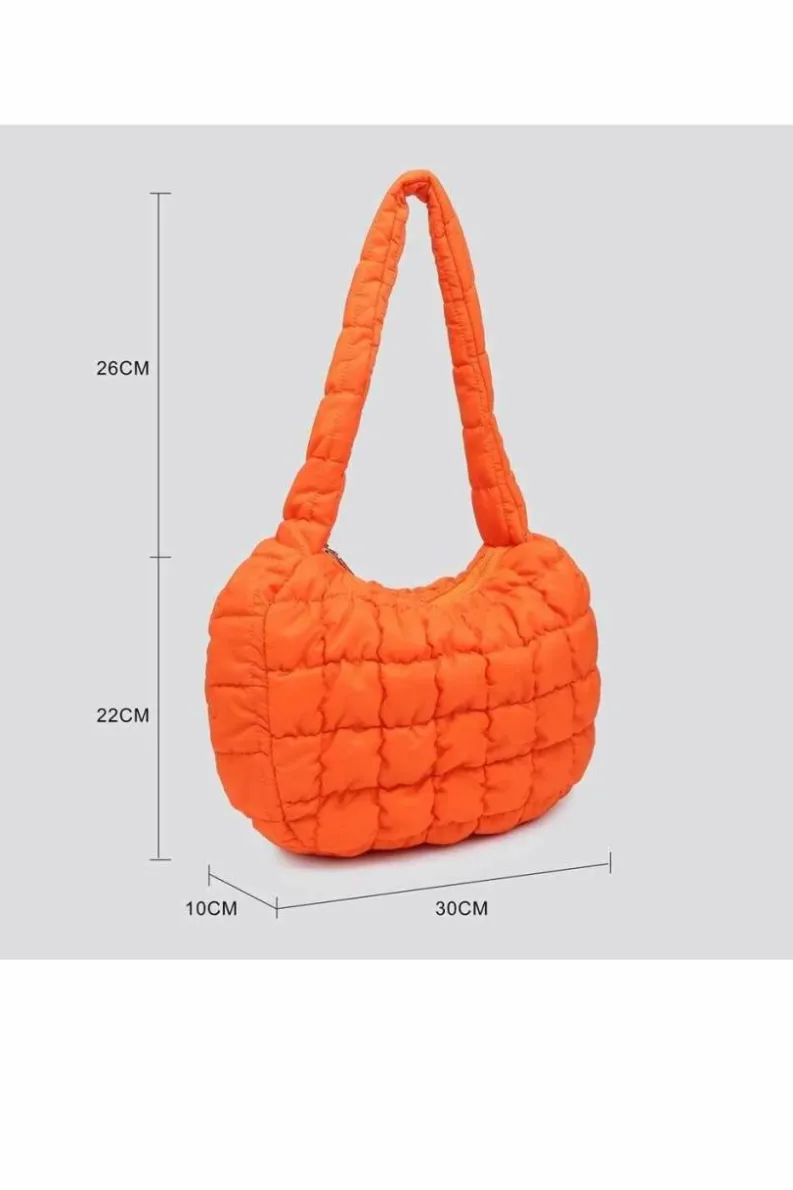 Shoulder Bags*Kitise Roomy Soft Puffer Shoulder Bag Pink
