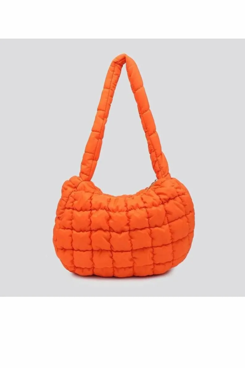 Shoulder Bags*Kitise Roomy Soft Puffer Shoulder Bag Pink