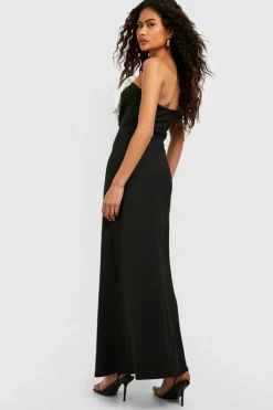 Maxi Dresses|Dresses*boohoo Rose Detail Bandeau Maxi Dress black