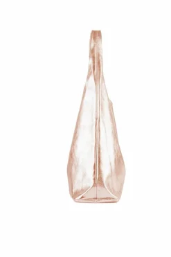 Shoulder Bags*Sostter Rose Gold Metallic Leather Hobo Shoulder Bag| Black