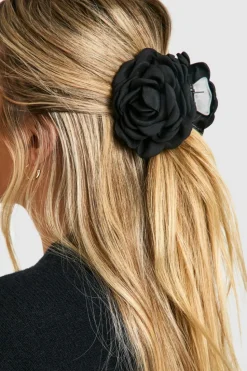 Hair Accessories*boohoo Rose Oversized Hair Clip black