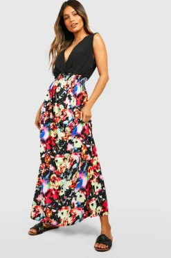 Maxi Dresses|Dresses*boohoo Rose Print Maxi Dress black