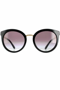 Sunglasses*Dolce & Gabbana Round Grey Gradient Sunglasses Black